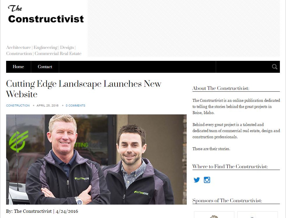 Cutting Edge Landscape Launches New site Cutting Edge Landscape