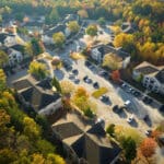 ce landscaape view from above of apartment residential condos