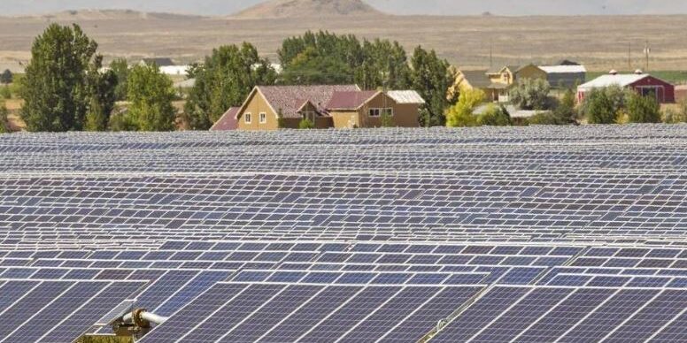 Idaho solar farm panels
